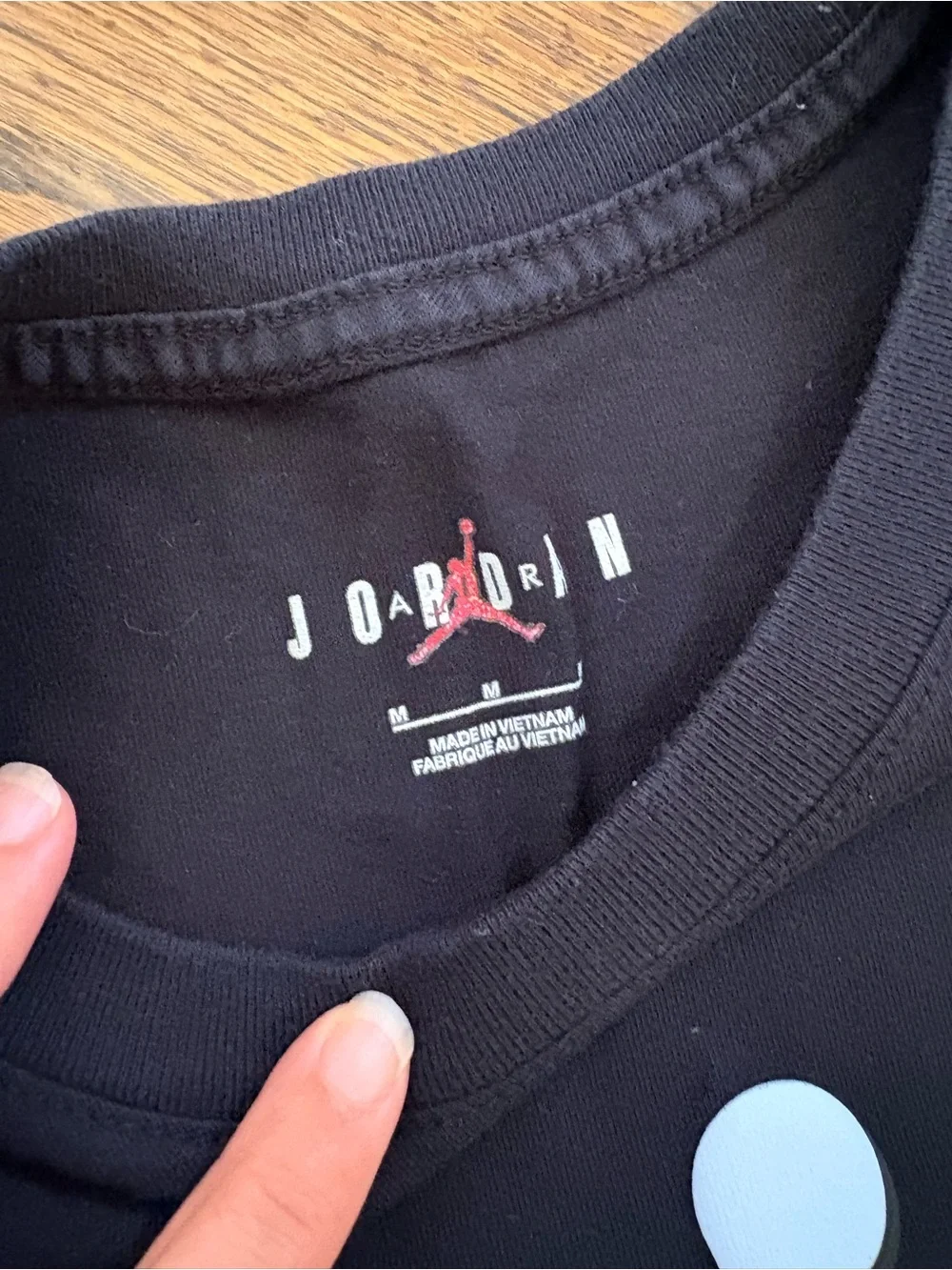 Jordan Black Short Sleeve Tee with Retro Jumpman and Color Burst